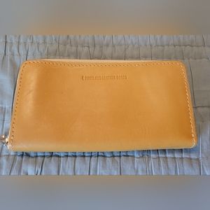 Portland Leather Goods Zip Around Wallet in Sunflower